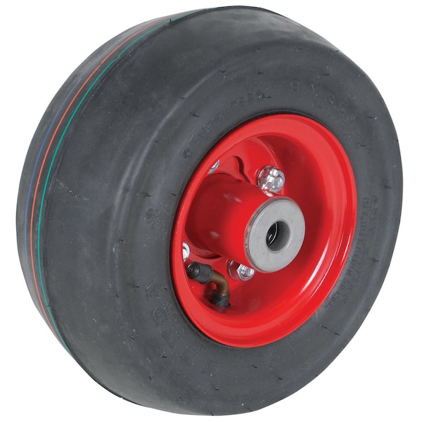 CASTER-SMOOTH, 9X3.5X4, TUBELESS-RED 4.2" x8.6" x8.6"